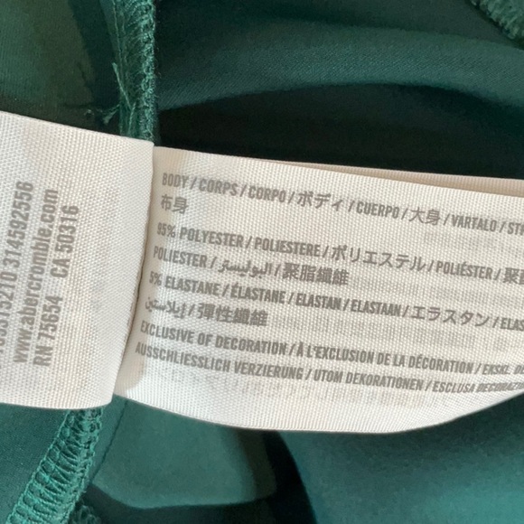 Abercrombie & Fitch Mini Dress Teal Ring-Front Event Size S - Picture 11 of 11